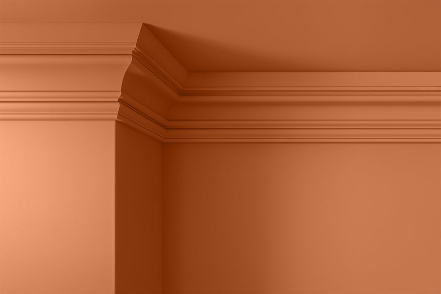 Walls, ceilings and coving painted in Lick Orange 04