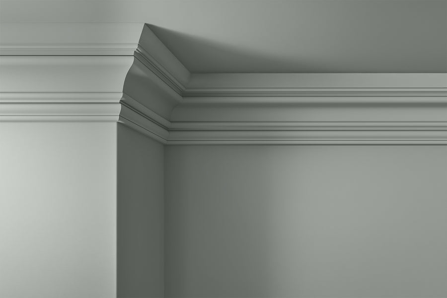 Walls, ceilings and coving painted in Lick Grey 18