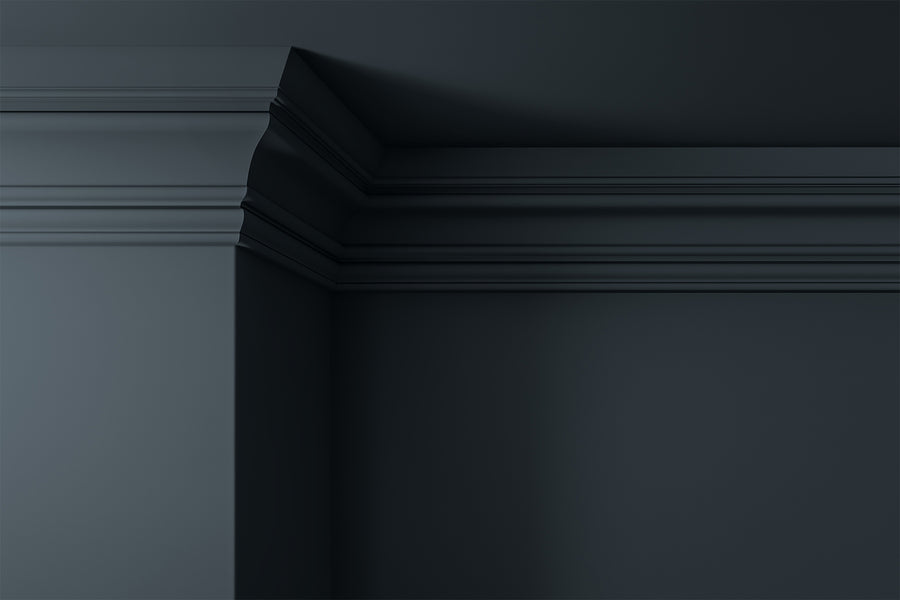 Walls, ceilings and coving painted in Lick Grey 08