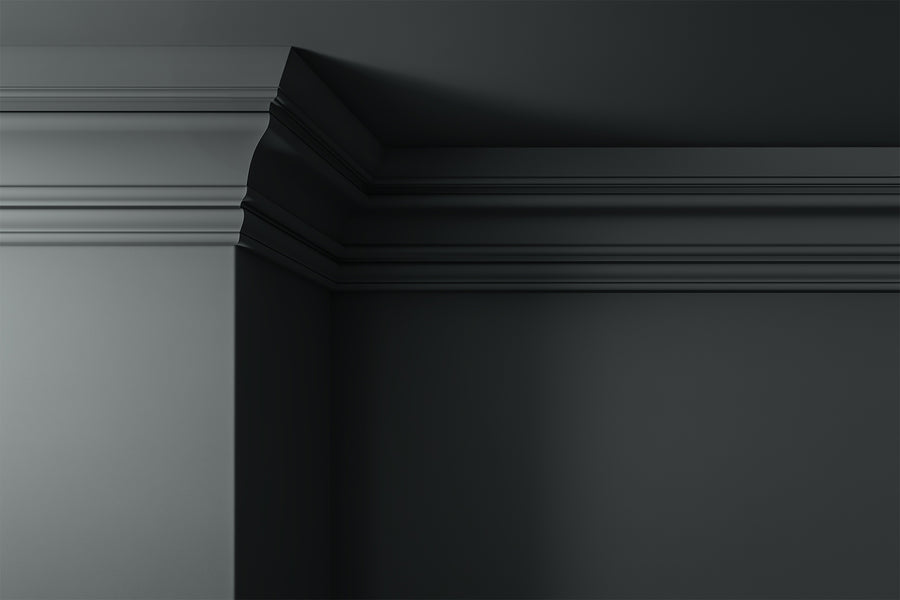Walls, ceilings and coving painted in Lick Grey 07