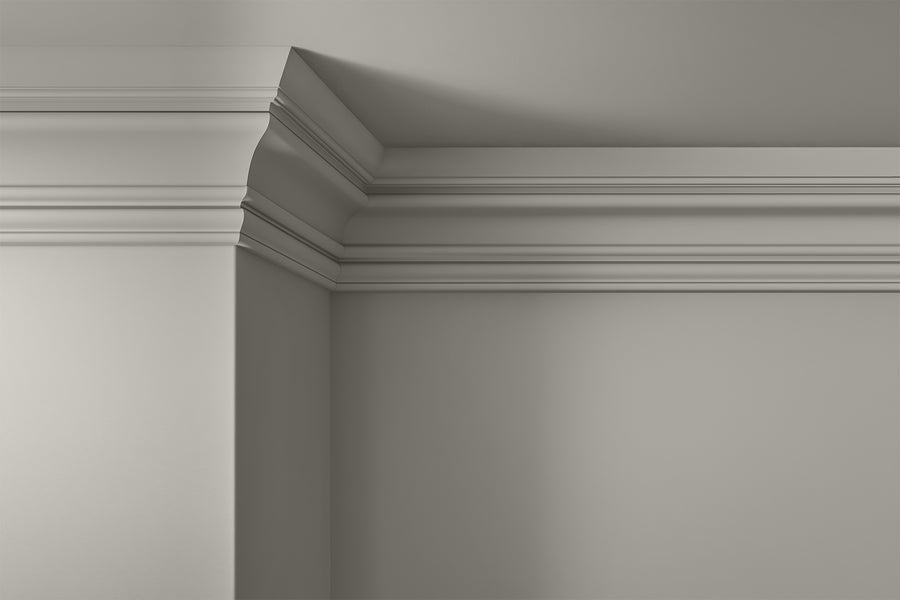 Walls, ceilings and coving painted in Lick Grey 03