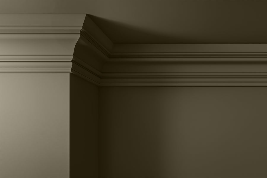 Walls, ceilings and coving painted in Lick Greige 03