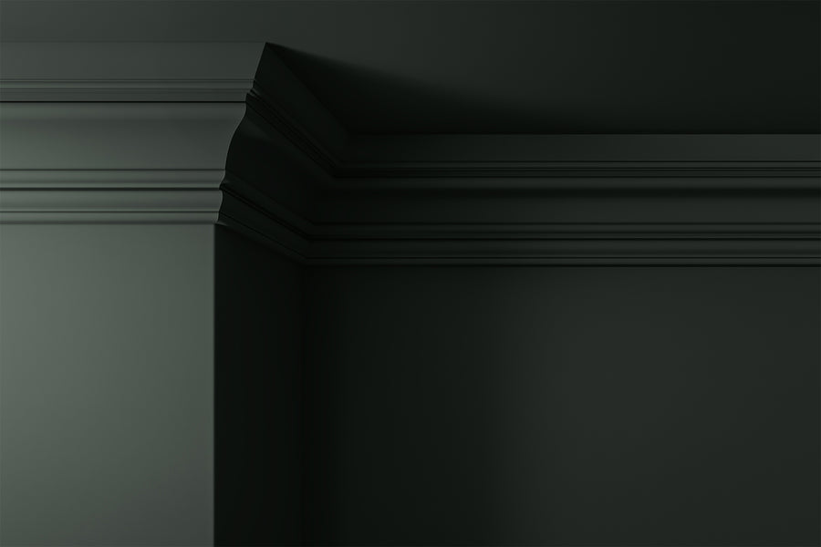 Walls, ceilings and coving painted in Lick Green 06