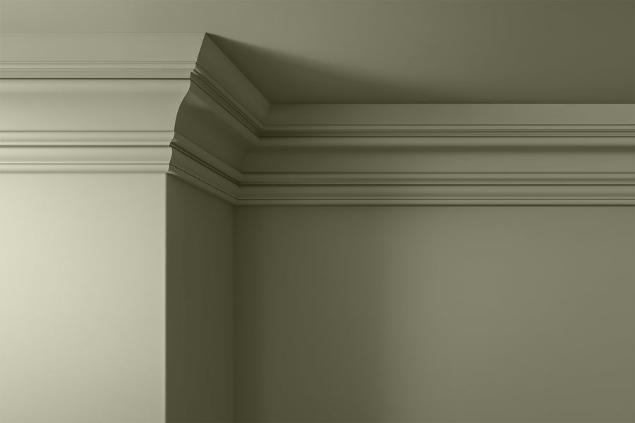 Walls, ceilings and coving painted in Lick Green 01