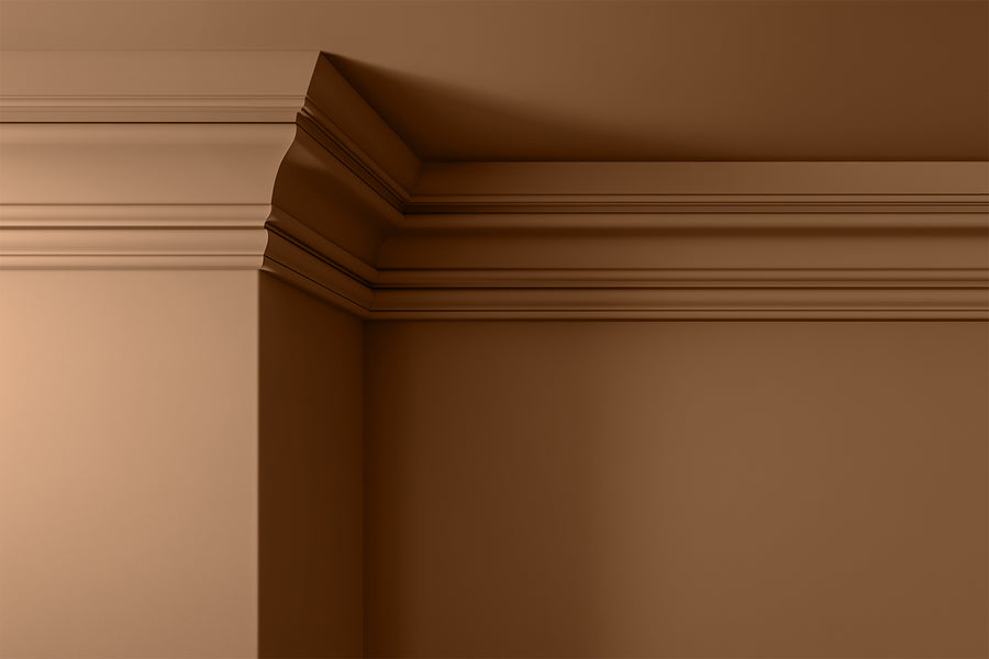 Walls, ceilings and coving painted in Lick Brown 02