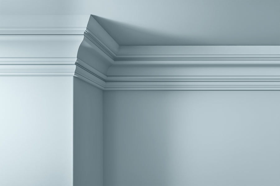 Walls, ceilings and coving painted in Lick Blue 15