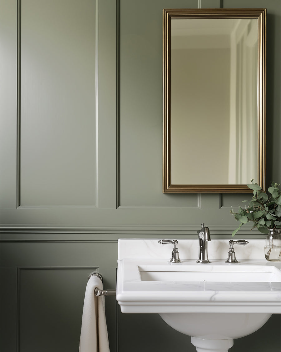 Bathroom painted in Lick Green 02