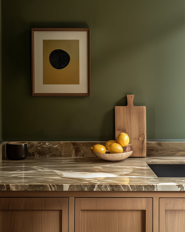 Kitchen painted in Lick Green 05