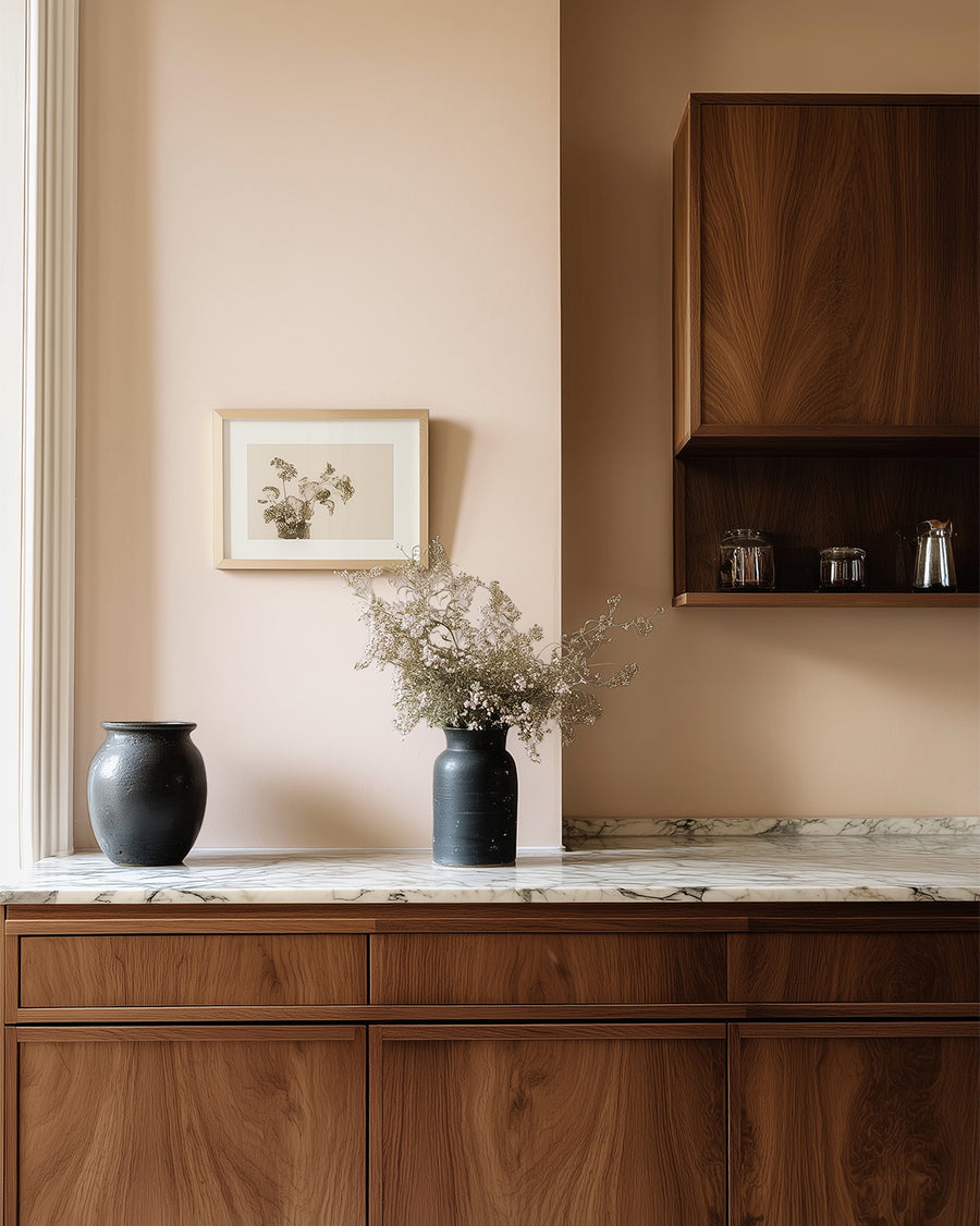 Kitchen painted in Lick Pink 02