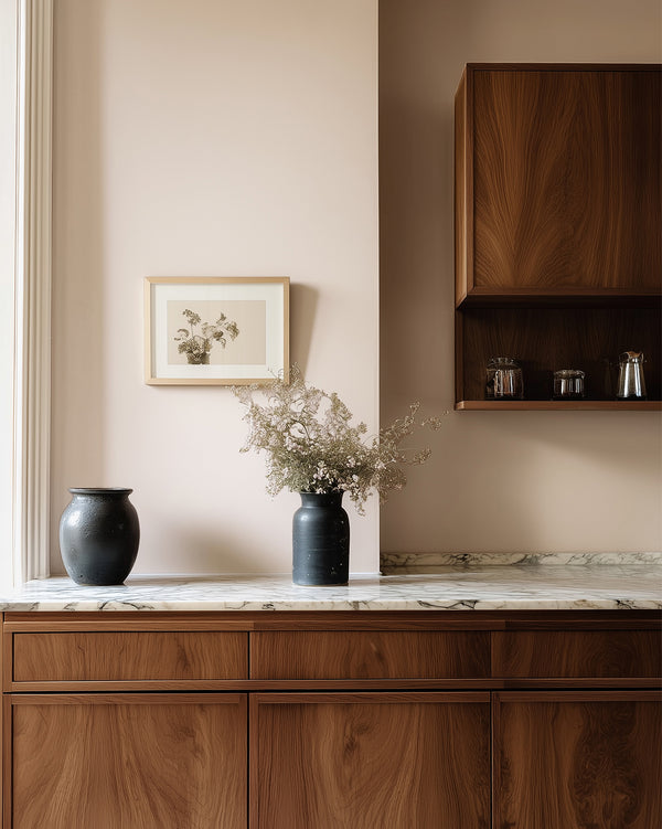 Kitchen painted in Lick Pink 01