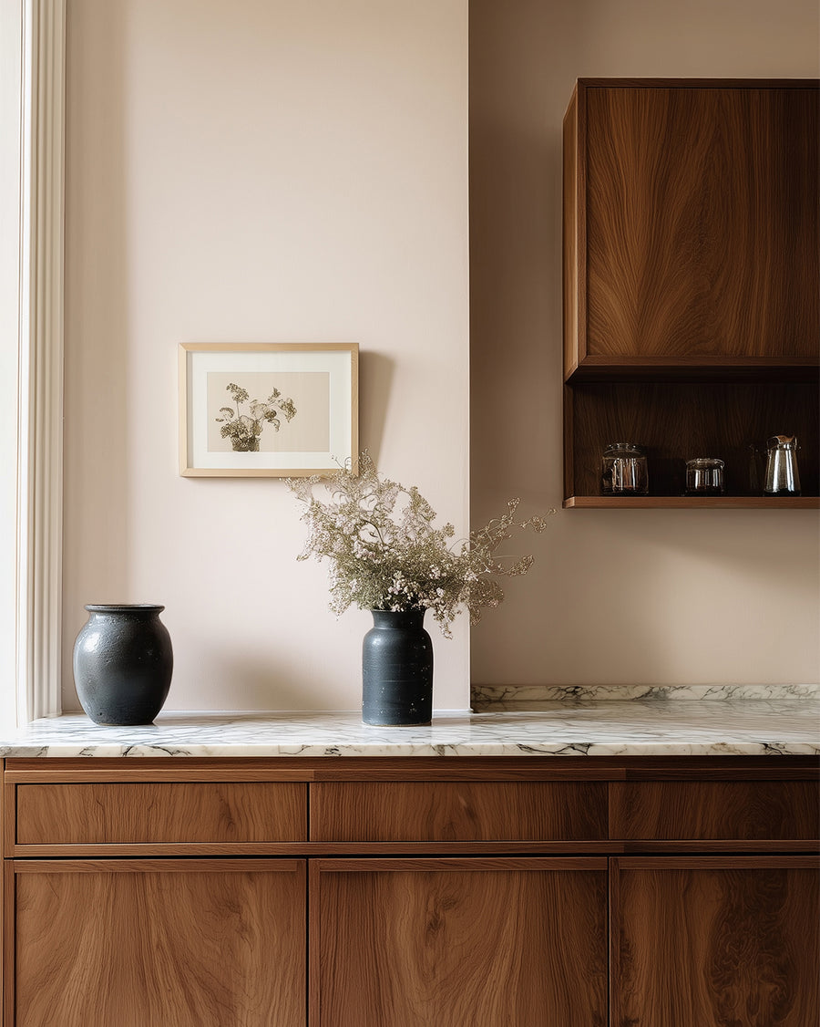 Kitchen painted in Lick Pink 01