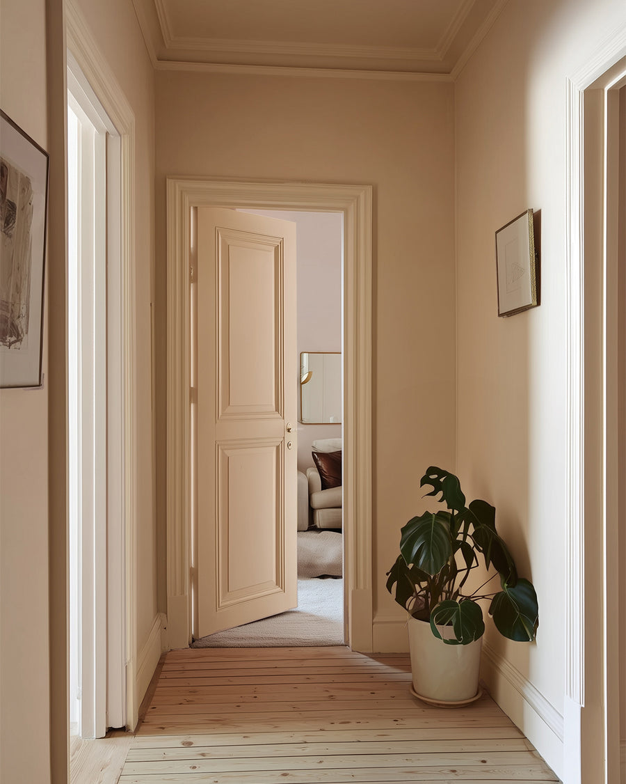 Hallway painted in Lick Pink 02