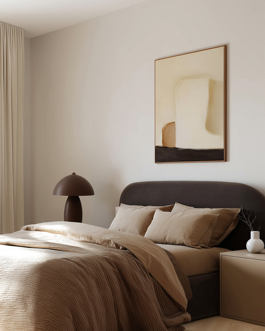 Bedroom painted in Lick Taupe 02