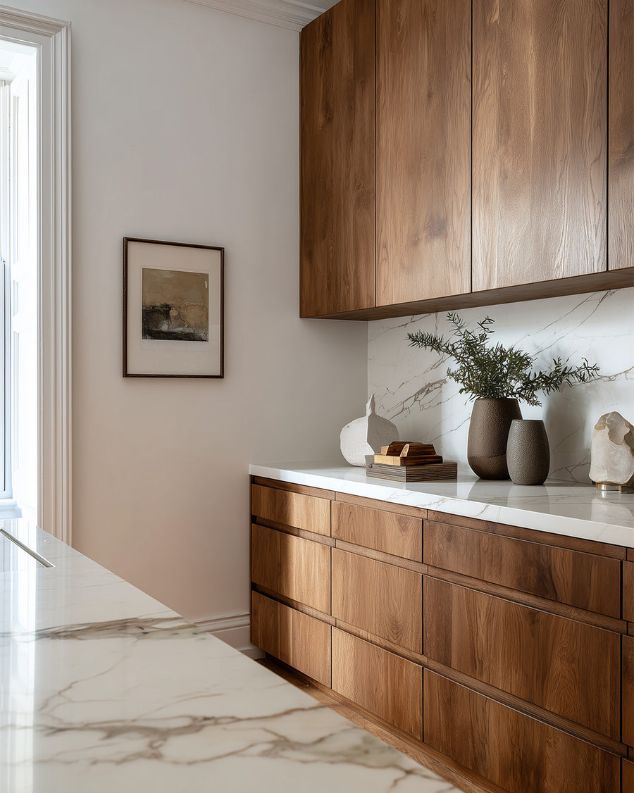 Kitchen painted in Lick White 01