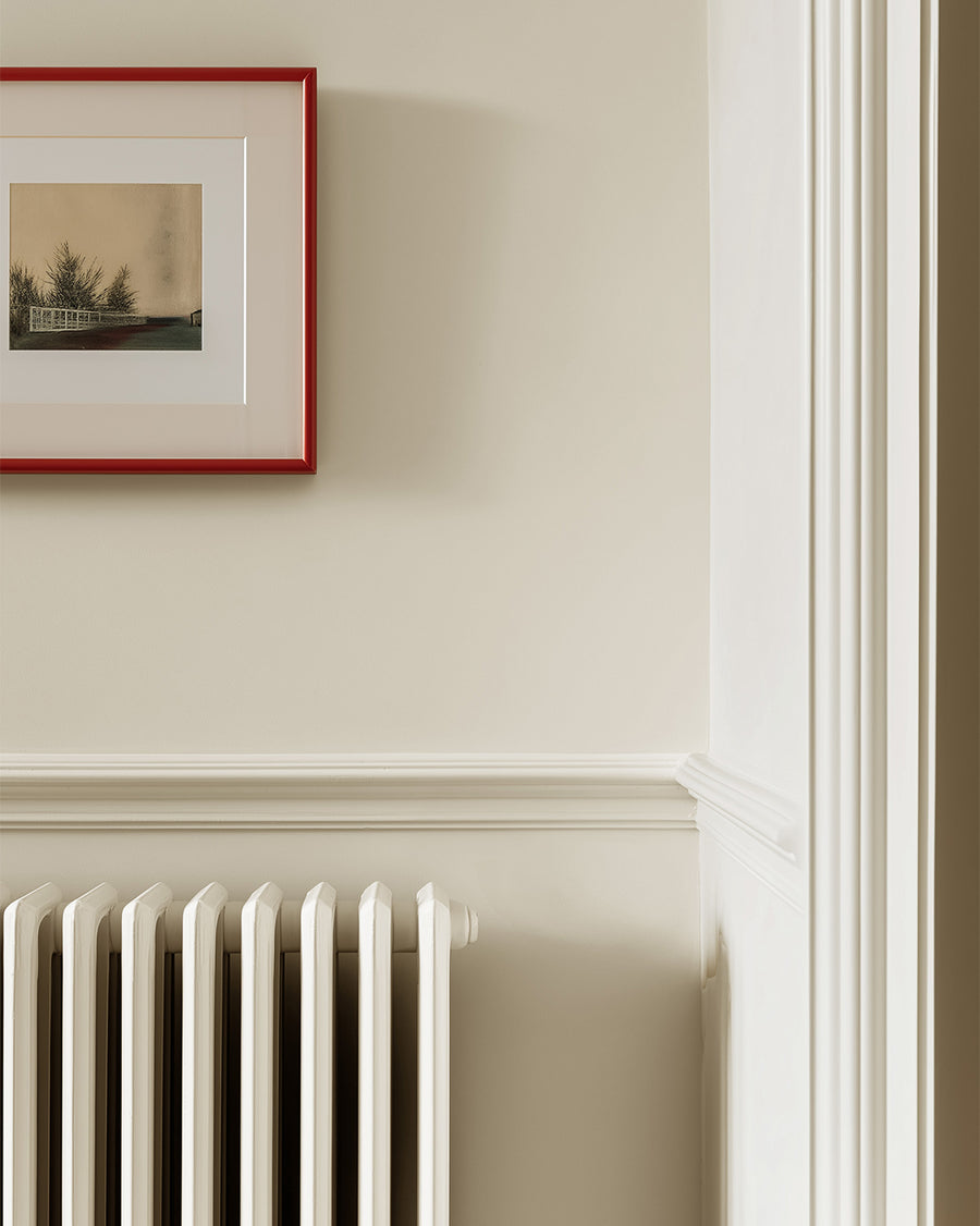 Radiator painted in Lick White 03