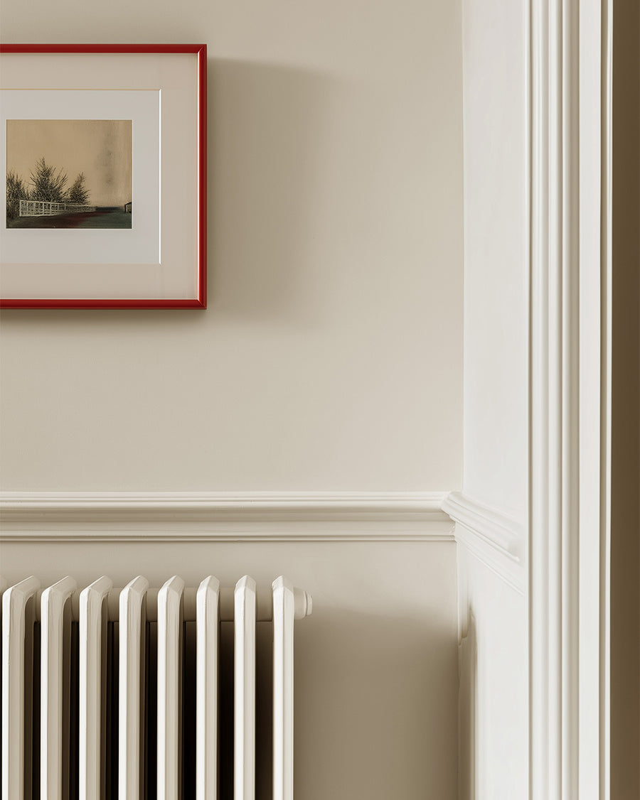 Radiator painted in Lick White 05