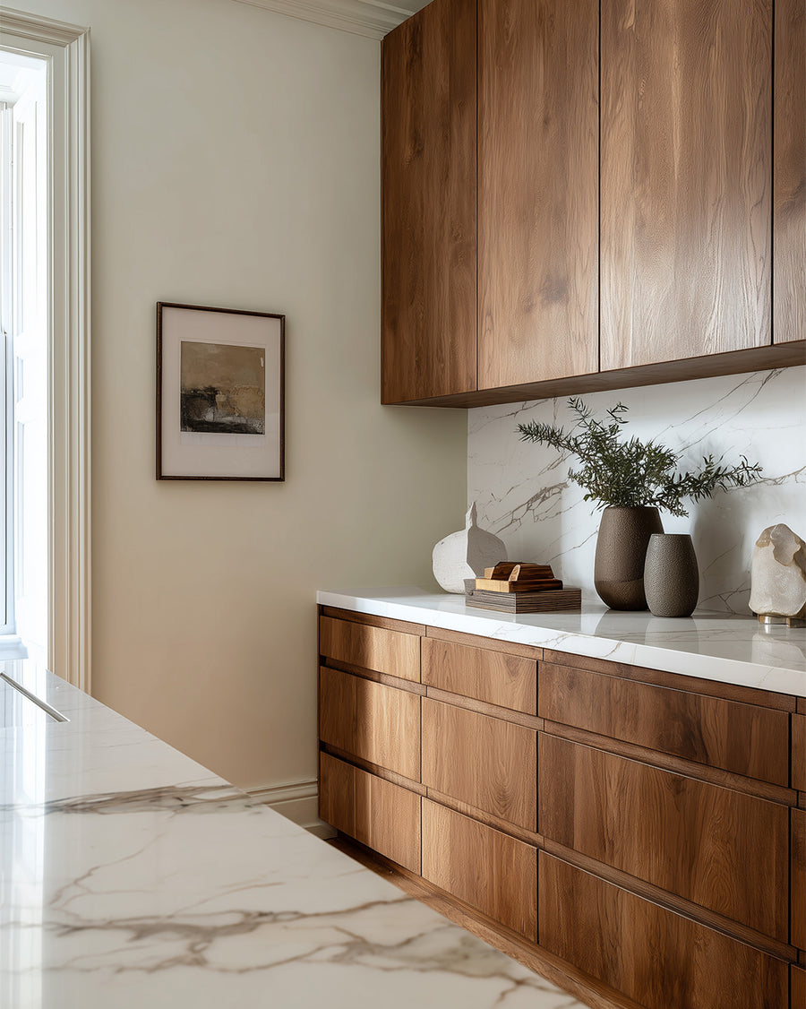 Kitchen painted in Lick White 05