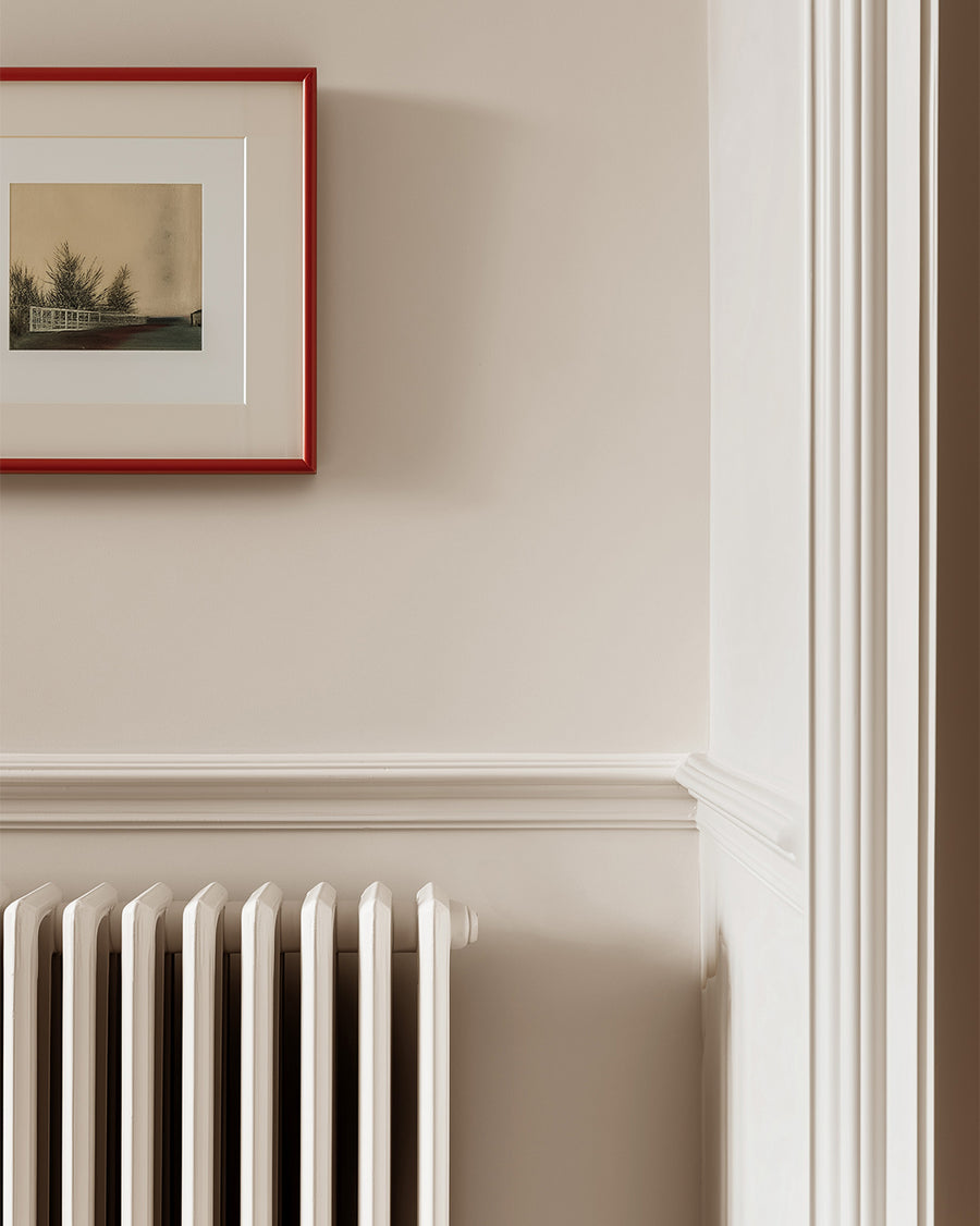 Radiator painted in Lick White 06