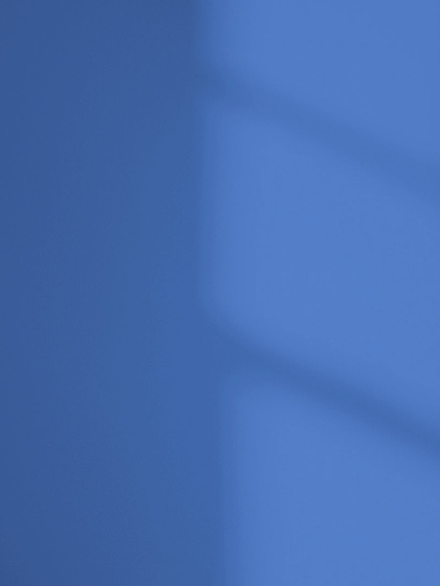 Lick Blue 19 paint shade on the wall with shadow