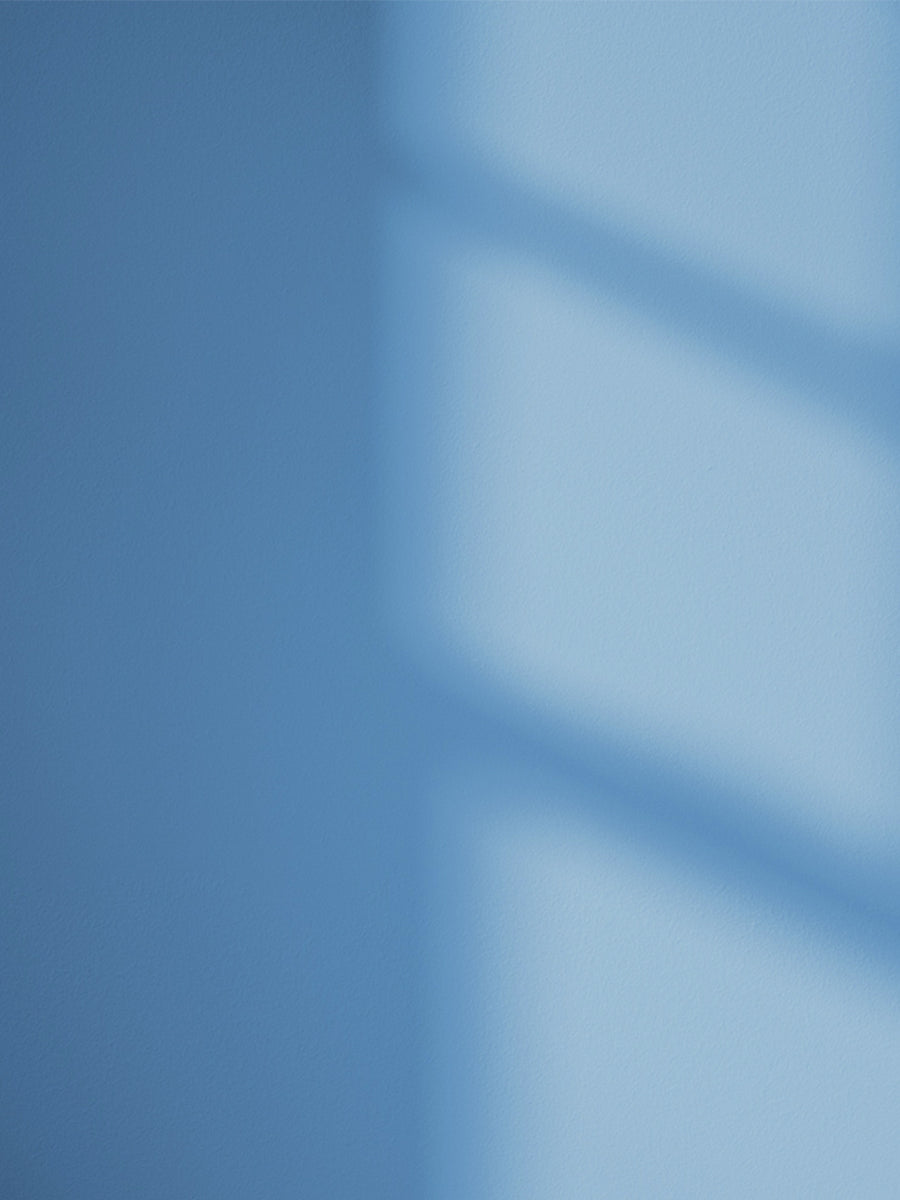Blue 10 paint shade on the wall with shadow