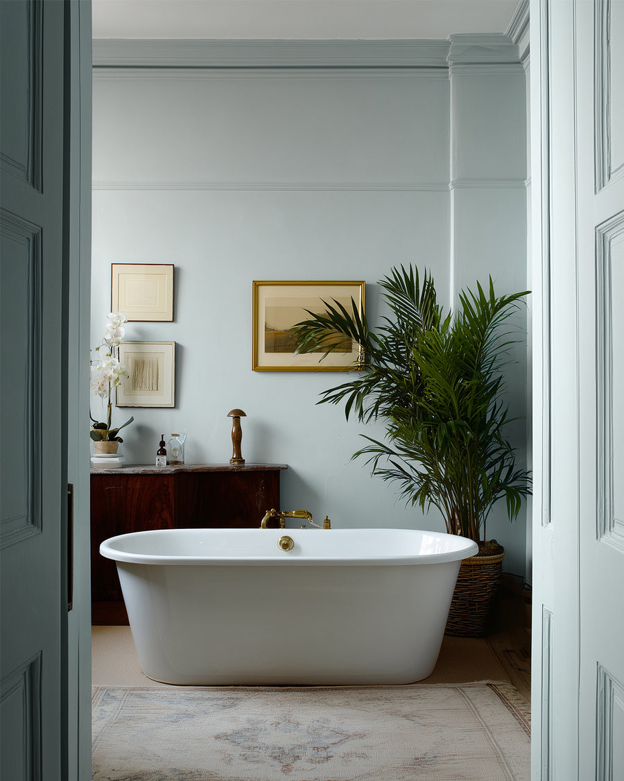 Bathroom painted in Lick Blue 01