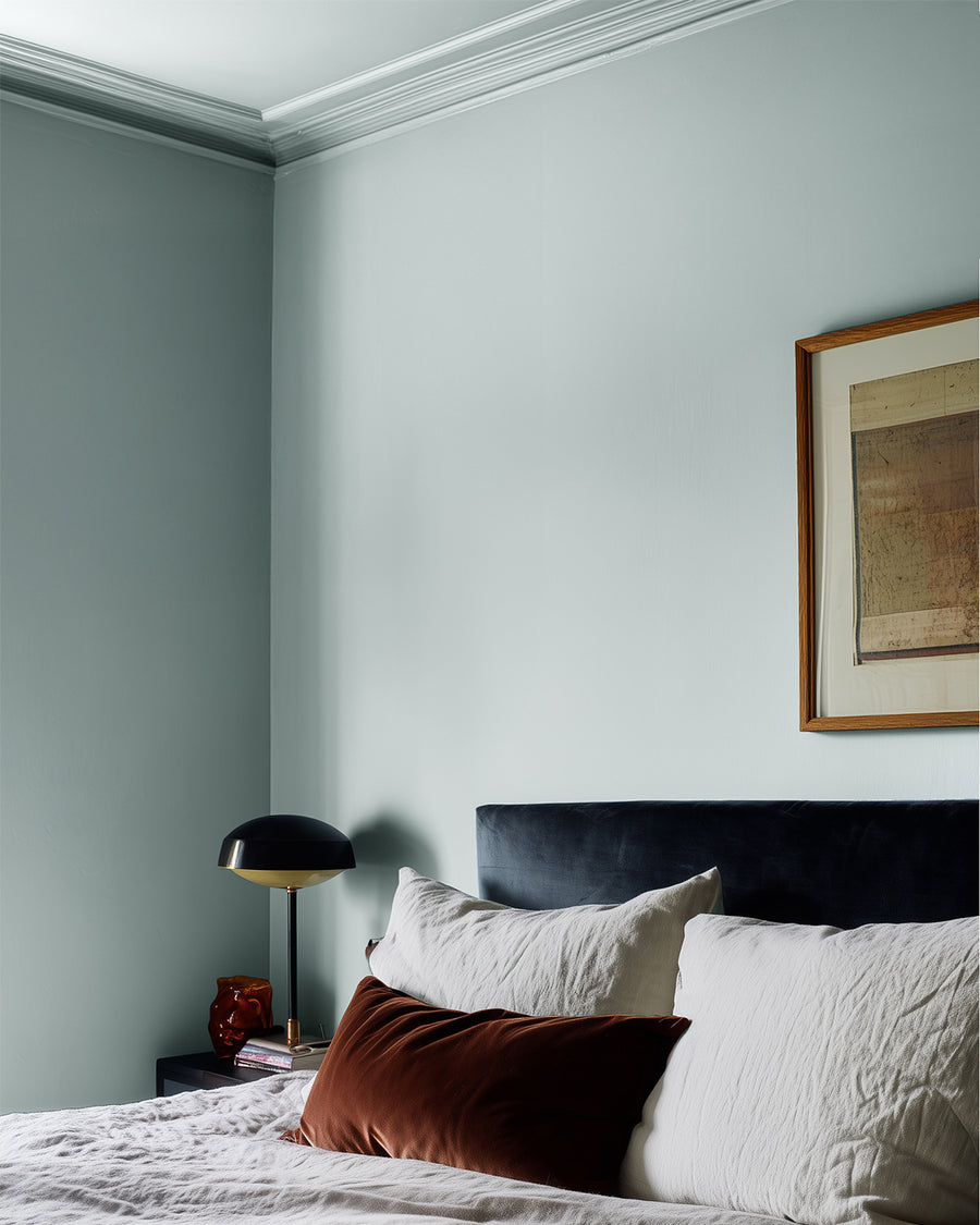 Bedroom painted in Lick Blue 02