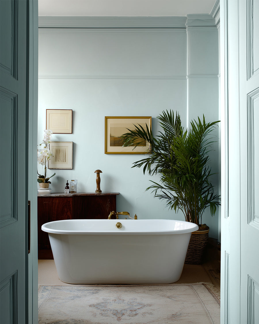Bathroom painted in Lick Blue 02