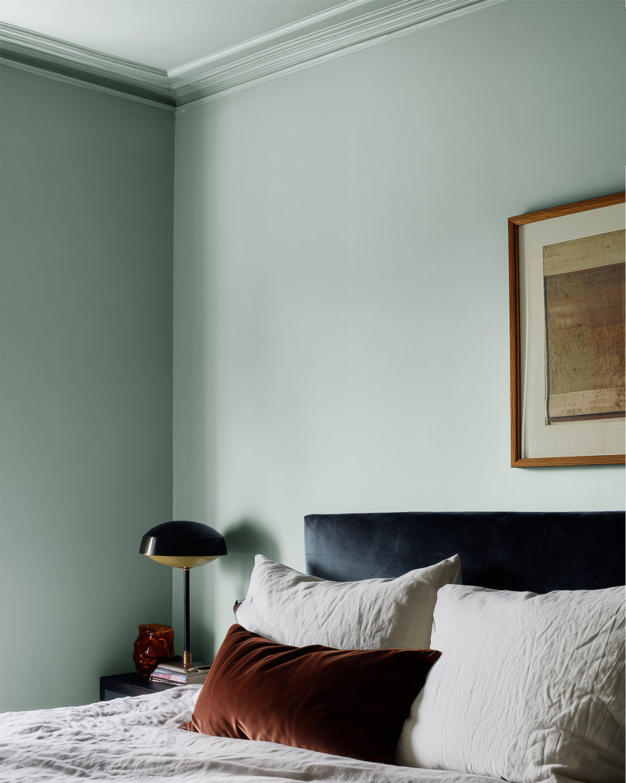 Bedroom painted in Lick Blue 03