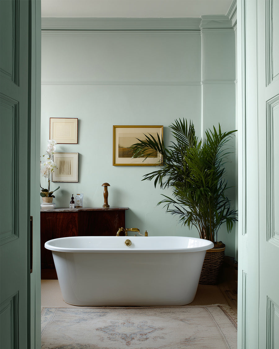 Bathroom painted in Lick Blue 03