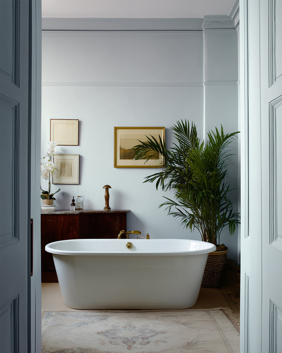 Bathroom painted in Lick Blue 14