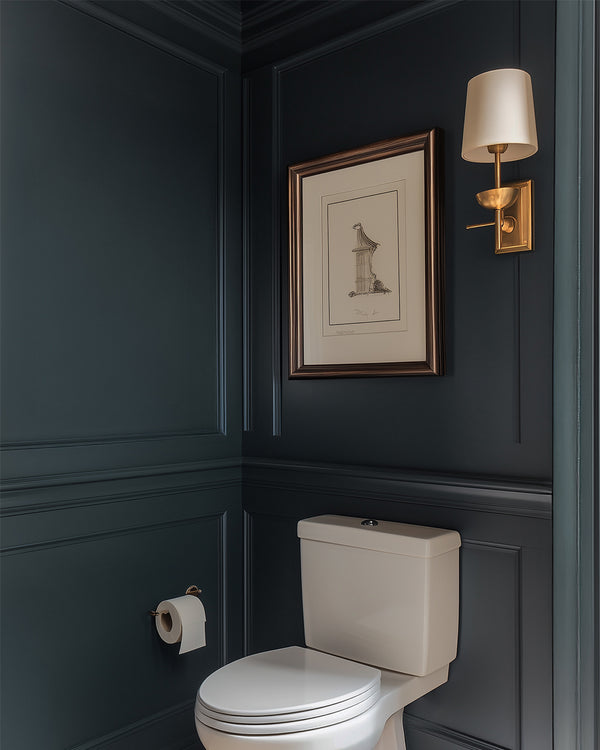 Bathroom painted in Lick Blue 20