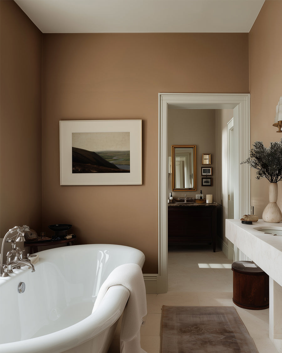 Bathroom painted in Lick Brown 02