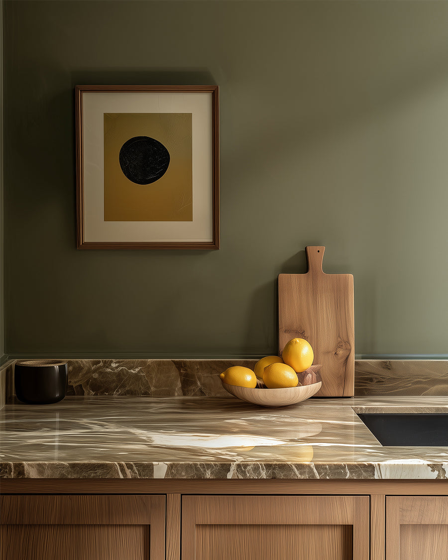 Kitchen painted in Lick Green 19