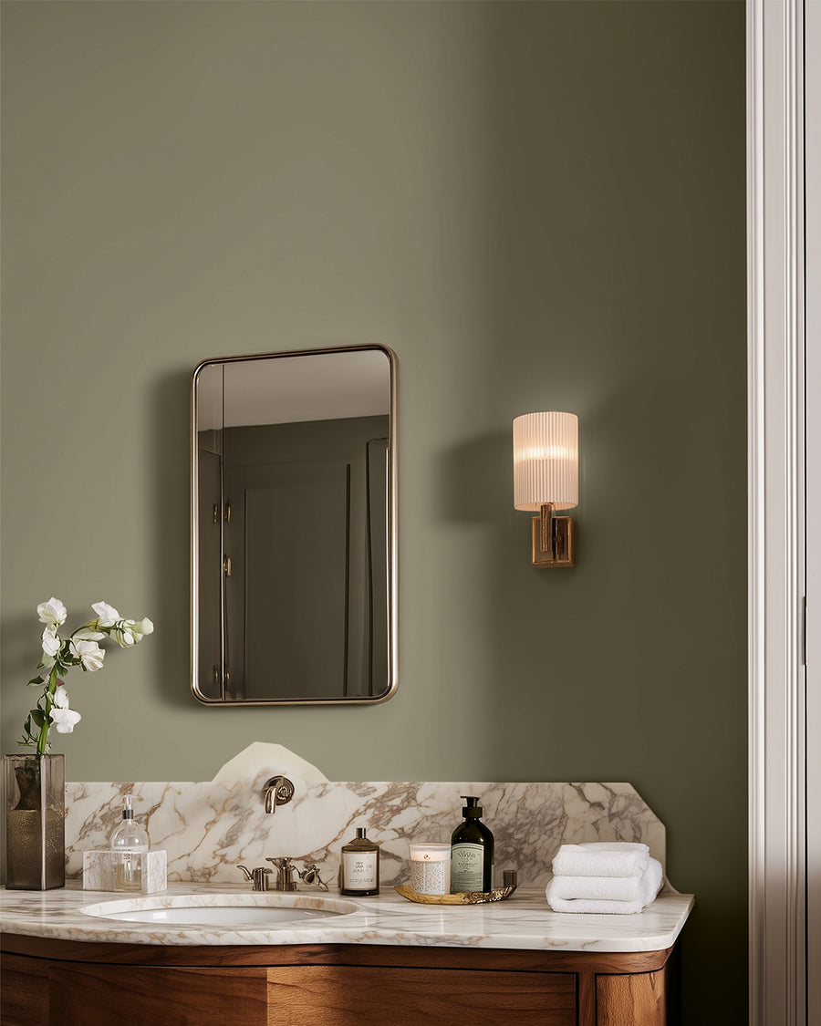 Bathroom painted in Lick Greige 03
