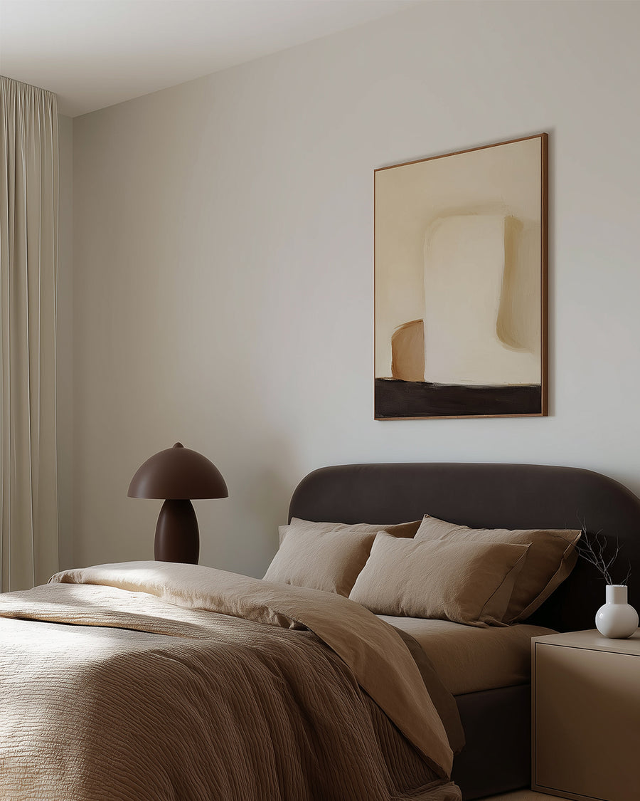 Bedroom painted in Lick Grey 03