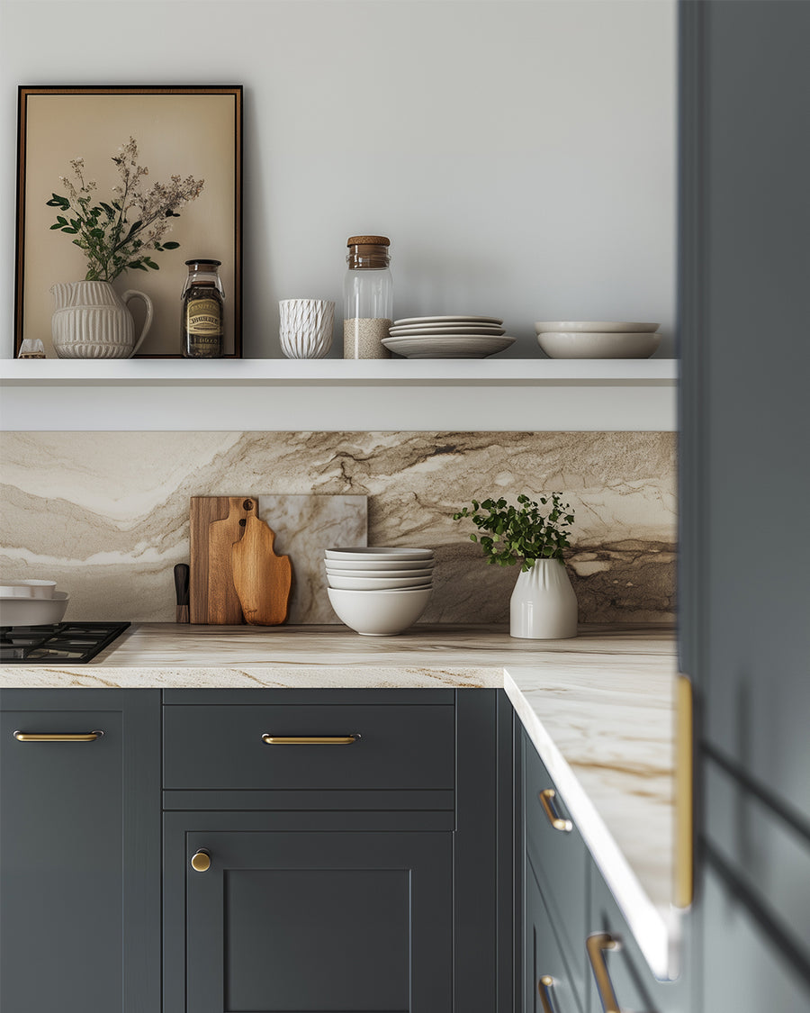 Kitchen painted in Lick Grey 07