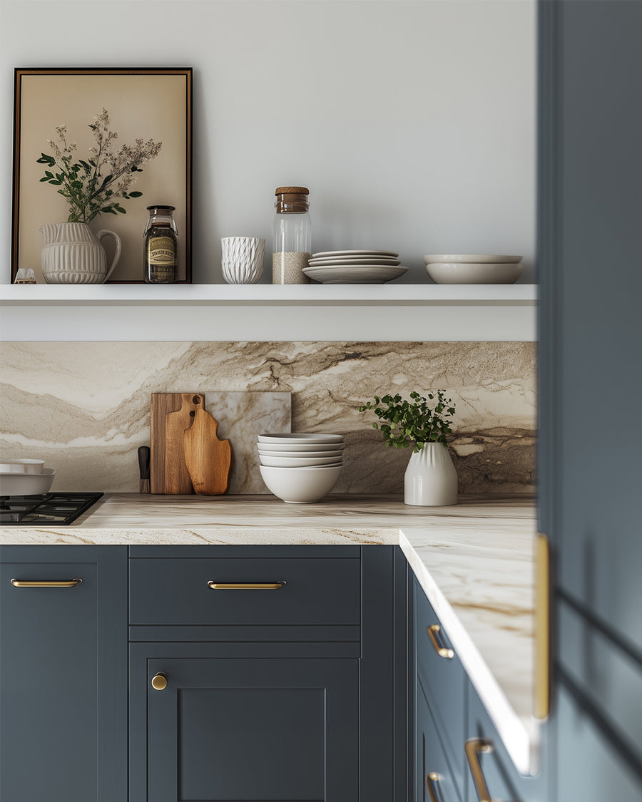 Kitchen painted in Lick Grey 08