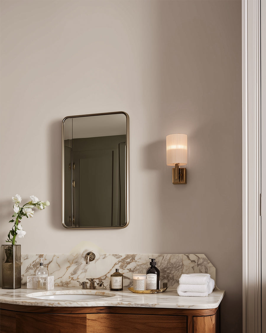 Bathroom painted in Lick Taupe 05