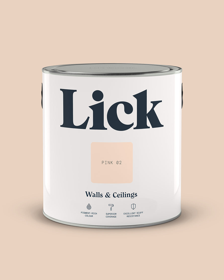 Close up of Lick tin in Pink 02 paint shade