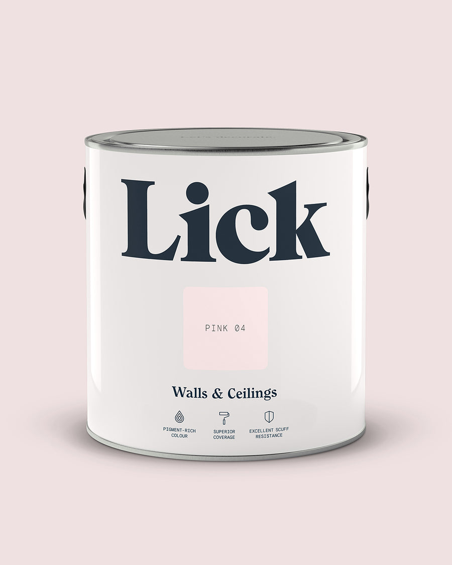 Close up of Lick tin in Pink 04 paint shade