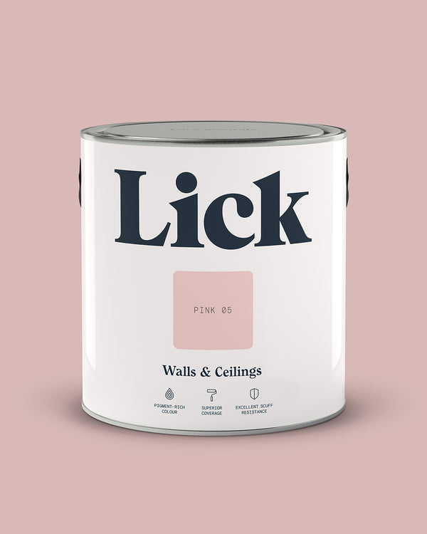 Close up of Lick tin in Pink 05 paint shade