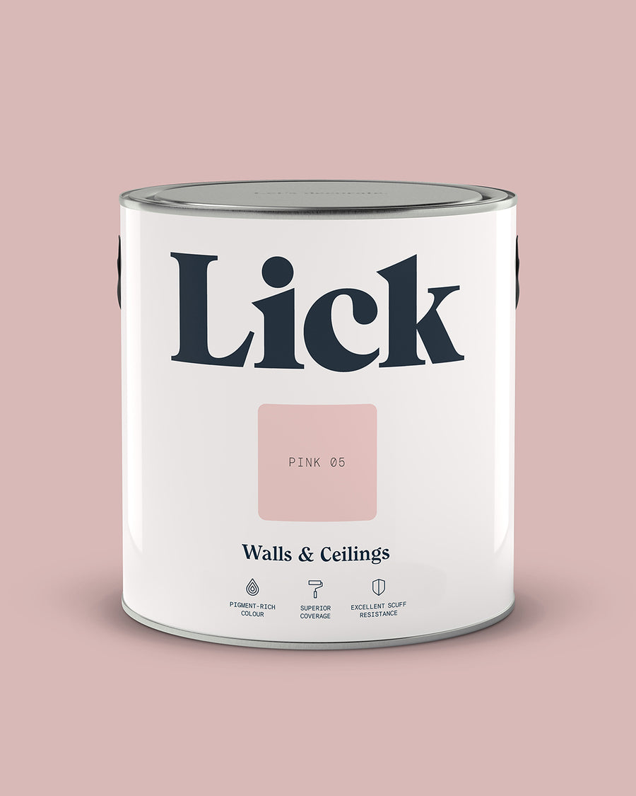 Close up of Lick tin in Pink 05 paint shade