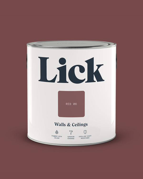 Lick Paint tin 2.5l in Red 06
