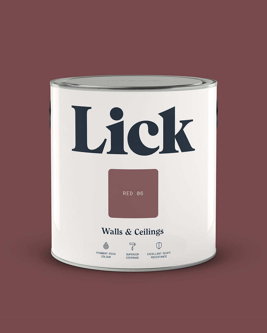 Lick Paint tin 2.5l in Red 06