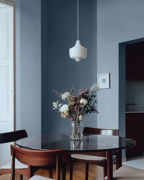 Dining room painted in Lick Blue 17