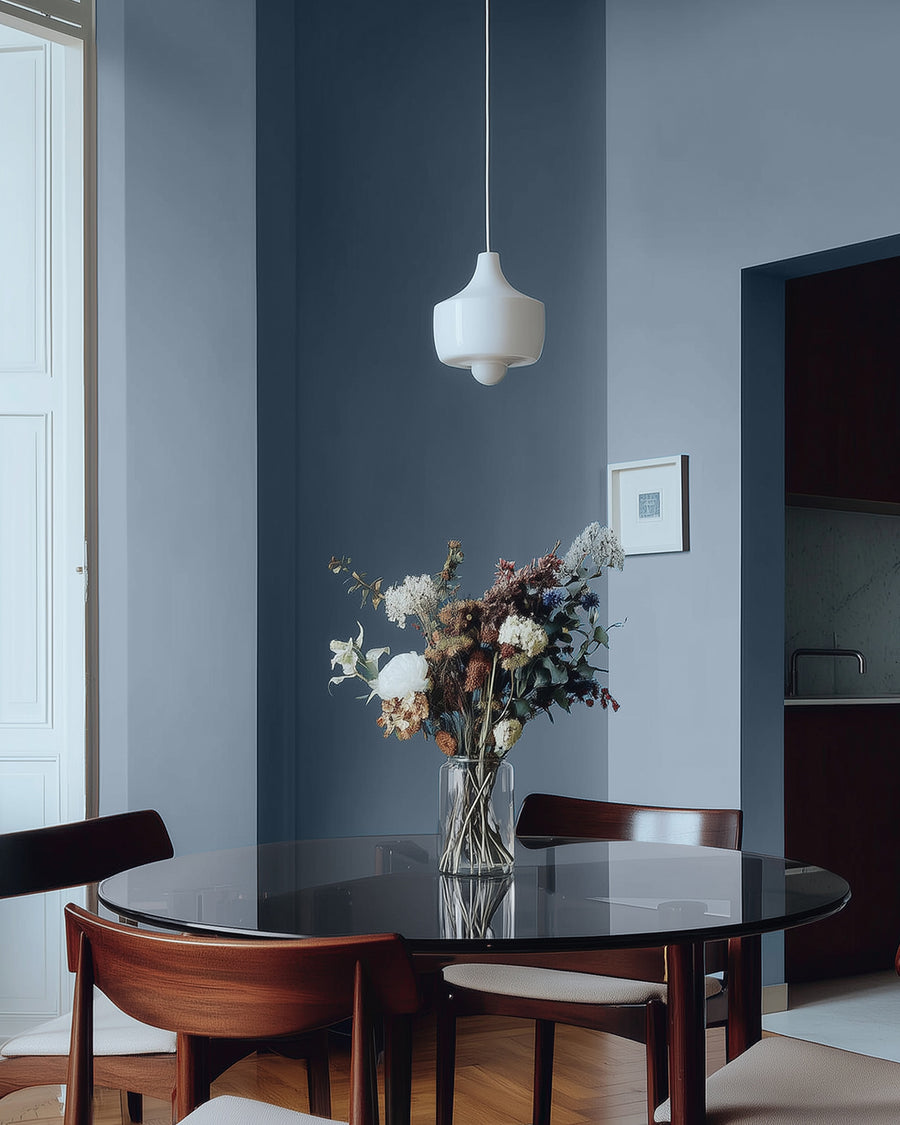 Dining room painted in Lick Blue 17