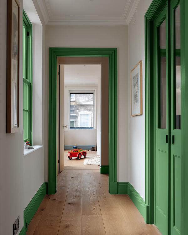 Hallway painted in Lick Green 07