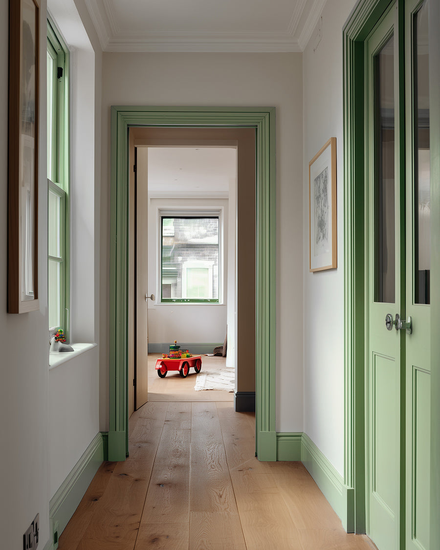 Hallway painted in Lick Green 14
