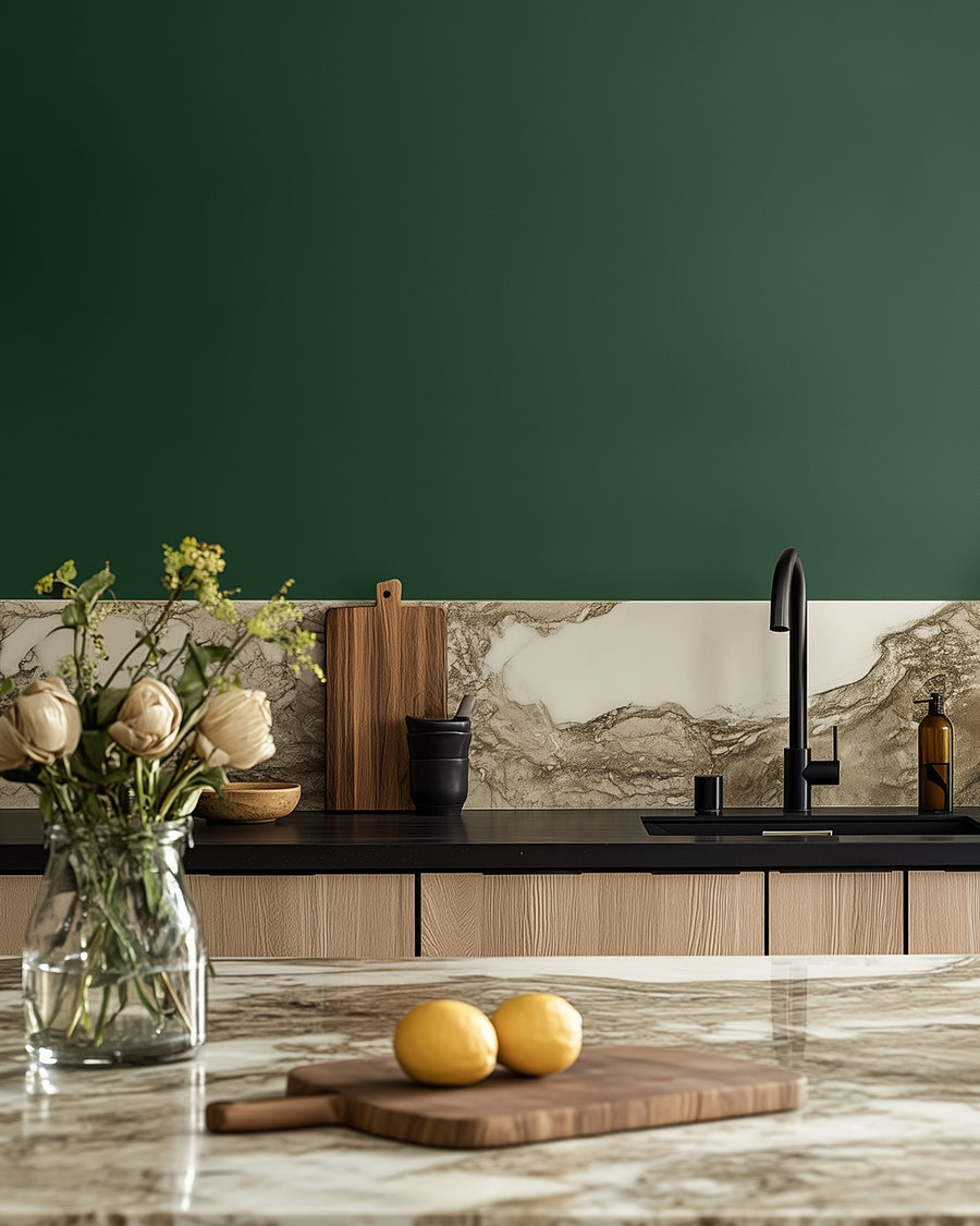 Kitchen painted in Lick Green 20