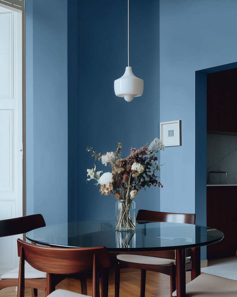 Dining room painted in Lick Blue 05